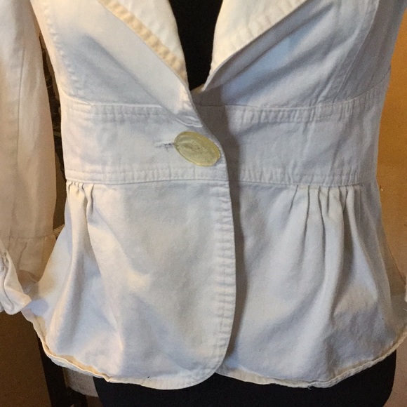 Maternity White denim jacket By Hontto - Picture 2 of 10